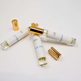 Olyantis 10 ml x 3 Peaceful Ocean eau de parfum bottles on a white background.