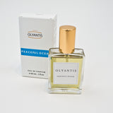 Olyantis's Peaceful Ocean 60 ml perfume beside its box. 